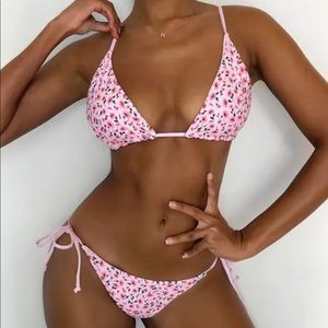NWT Zaful Pink Floral Bikini